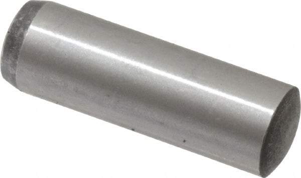 Value Collection - 10mm Diam x 32mm Pin Length Grade 8 Alloy Steel Precision Dowel Pin - Bright Finish, 1 Rounded End - Americas Industrial Supply