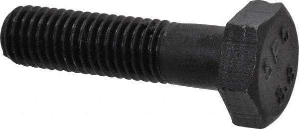 Value Collection - M10x1.50mm Metric Coarse, 40mm Length Under Head Hex Head Cap Screw - Partially Threaded, Grade 8.8 Steel, Uncoated, 17mm Hex - Americas Industrial Supply