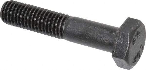 Value Collection - M10x1.50mm Metric Coarse, 50mm Length Under Head Hex Head Cap Screw - Partially Threaded, Grade 8.8 Steel, Uncoated, 17mm Hex - Americas Industrial Supply