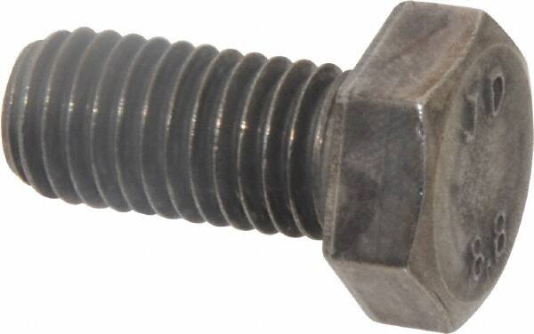 Value Collection - M12x1.75mm Metric Coarse, 25mm Length Under Head Hex Head Cap Screw - Fully Threaded, Grade 8.8 Steel, Uncoated, 19mm Hex - Americas Industrial Supply