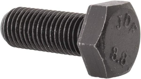 Value Collection - M8x1.00mm Metric Fine, 20mm Length Under Head Hex Head Cap Screw - Fully Threaded, Grade 8.8 Steel, Uncoated, 13mm Hex - Americas Industrial Supply