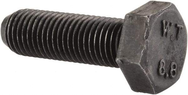 Value Collection - M8x1.00mm Metric Fine, 25mm Length Under Head Hex Head Cap Screw - Fully Threaded, Grade 8.8 Steel, Uncoated, 13mm Hex - Americas Industrial Supply