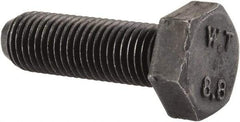 Value Collection - M8x1.00mm Metric Fine, 25mm Length Under Head Hex Head Cap Screw - Fully Threaded, Grade 8.8 Steel, Uncoated, 13mm Hex - Americas Industrial Supply