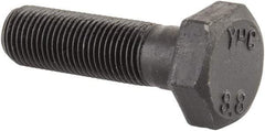 Value Collection - M10x1.00mm Metric Fine, 35mm Length Under Head Hex Head Cap Screw - Partially Threaded, Grade 8.8 Steel, Uncoated, 17mm Hex - Americas Industrial Supply