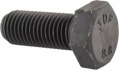 Value Collection - M12x1.50mm Metric Fine, 30mm Length Under Head Hex Head Cap Screw - Fully Threaded, Grade 8.8 Steel, Uncoated, 19mm Hex - Americas Industrial Supply