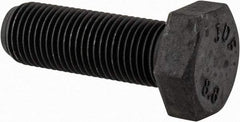 Value Collection - M12x1.25mm Metric Fine, 35mm Length Under Head Hex Head Cap Screw - Fully Threaded, Grade 8.8 Steel, Uncoated, 19mm Hex - Americas Industrial Supply
