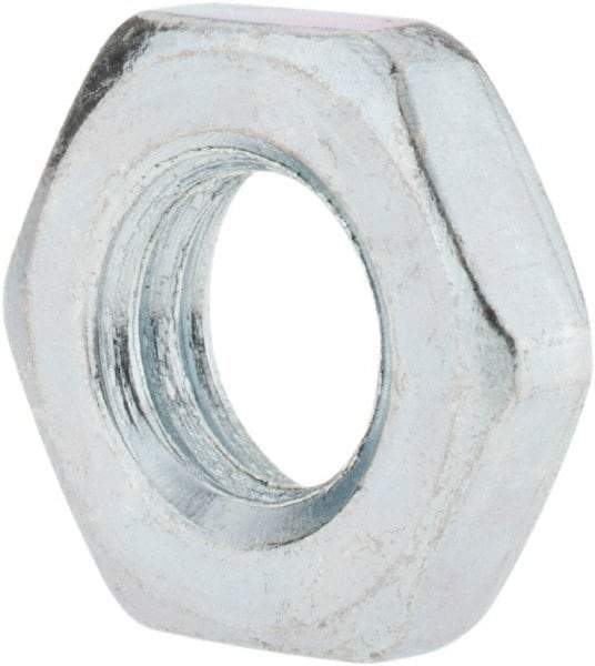 Value Collection - M10x1.50 Steel Right Hand Hex Jam Nut - 17mm Across Flats, 5mm High, Zinc-Plated Finish - Americas Industrial Supply