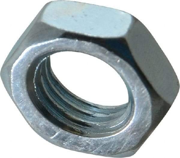 Value Collection - M16x2.00 Steel Right Hand Hex Jam Nut - 22mm Across Flats, 8mm High, Zinc-Plated Finish - Americas Industrial Supply