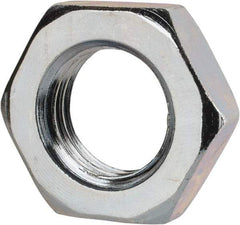 Value Collection - M20x2.50 Steel Right Hand Hex Jam Nut - 30mm Across Flats, 10mm High, Zinc-Plated Finish - Americas Industrial Supply