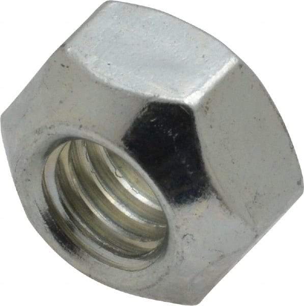 Value Collection - M10x0.15 Grade 8 Hex Lock Nut with Distorted Thread - 9mm High, Zinc-Plated Finish - Americas Industrial Supply