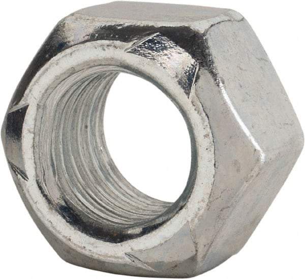 Value Collection - M16x2.00 Metric Coarse Grade 8 Hex Lock Nut with Distorted Thread - 14mm High, Zinc-Plated Finish - Americas Industrial Supply