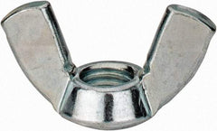 Value Collection - M10x1.50, Zinc Plated, Iron Standard Wing Nut - 4.6mm Wing Span, 23mm Wing Span - Americas Industrial Supply