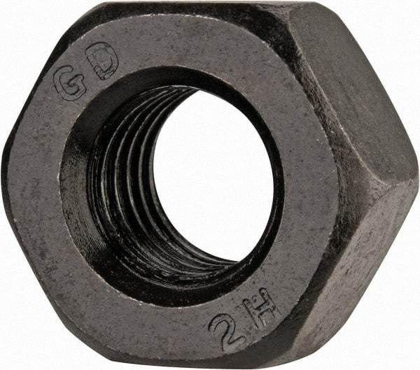 Value Collection - M14x2.00 Steel Right Hand Heavy Hex Nut - 26.17mm Across Flats, 14mm High, Uncoated - Americas Industrial Supply