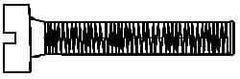 Value Collection - M2.5x0.45, 6mm Length Under Head Slotted Drive Machine Screw - Cheese Head, Grade 4.8 Steel, Zinc-Plated Finish, Without Washer - Americas Industrial Supply