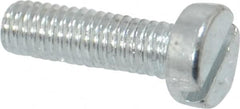 Value Collection - M3x0.50, 10mm Length Under Head Slotted Drive Machine Screw - Cheese Head, Grade 4.8 Steel, Zinc-Plated Finish, Without Washer - Americas Industrial Supply