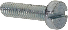 Value Collection - M3x0.50, 12mm Length Under Head Slotted Drive Machine Screw - Cheese Head, Grade 4.8 Steel, Zinc-Plated Finish, Without Washer - Americas Industrial Supply