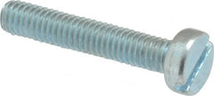 Value Collection - M3x0.50, 16mm Length Under Head Slotted Drive Machine Screw - Cheese Head, Grade 4.8 Steel, Zinc-Plated Finish, Without Washer - Americas Industrial Supply