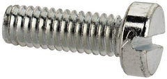 Value Collection - M4x0.70, 12mm Length Under Head Slotted Drive Machine Screw - Cheese Head, Grade 4.8 Steel, Zinc-Plated Finish, Without Washer - Americas Industrial Supply
