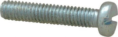 Value Collection - M4x0.70, 20mm Length Under Head Slotted Drive Machine Screw - Cheese Head, Grade 4.8 Steel, Zinc-Plated Finish, Without Washer - Americas Industrial Supply