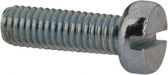 Value Collection - M5x0.80, 16mm Length Under Head Slotted Drive Machine Screw - Cheese Head, Grade 4.8 Steel, Zinc-Plated Finish, Without Washer - Americas Industrial Supply