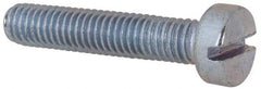 Value Collection - M5x0.80, 25mm Length Under Head Slotted Drive Machine Screw - Cheese Head, Grade 4.8 Steel, Zinc-Plated Finish, Without Washer - Americas Industrial Supply