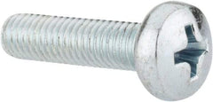 Value Collection - M5x0.80, 20mm Length Under Head Phillips Drive Machine Screw - Pan Head, Grade 4.8 Steel, Zinc-Plated Finish, Without Washer - Americas Industrial Supply