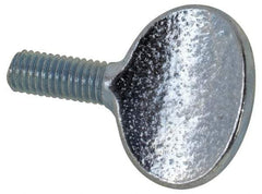 Value Collection - M5x10.00 Oval Shoulderless Grade 2 Steel Thumb Screw - 12mm OAL, 5mm Head Diam x 16mm Head Height, Zinc-Plated Finish - Americas Industrial Supply