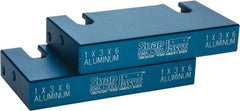 Snap Jaws - 6" Wide x 3" High x 1" Thick, Flat/No Step Vise Jaw - Soft, Aluminum, Fixed Jaw, Compatible with 6" Vises - Americas Industrial Supply
