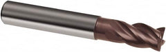 Guhring - 16mm, 22mm LOC, 16mm Shank Diam, 82mm OAL, 4 Flute, Solid Carbide Square End Mill - Single End, Nano-A Finish, Spiral Flute, 36/38° Helix, Centercutting, Right Hand Cut, Right Hand Flute, Series 3804 - Americas Industrial Supply