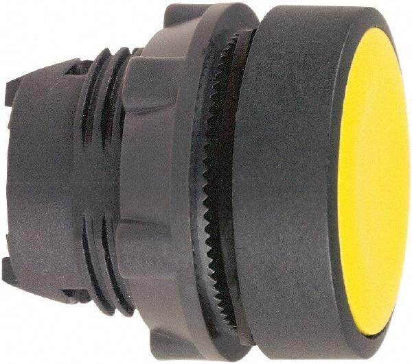 Schneider Electric - 22mm Mount Hole, Flush, Pushbutton Switch Only - Round, Yellow Pushbutton, Nonilluminated, Momentary (MO) - Americas Industrial Supply