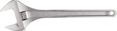 Paramount - 2-3/4" Jaw Capacity, 24" Standard Adjustable Wrench - Chrome Vanadium Steel, Chrome Finish - Americas Industrial Supply
