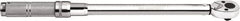 Paramount - 1/2" Drive Micrometer Type Ratchet Head Torque Wrench - 27.1 N/m to 109 N/m Torque, 16-11/16" OAL, 10 Ft/Lb Graduation - Americas Industrial Supply