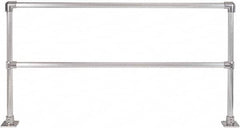 Hollaender - 8' Long x 42" High, Aluminum Straight Railing - 1.9" Pipe, Includes 2 Sub Assembled Posts, 2 Horizontal Rails, Bag with 2 Flanges, Instructions, Assembly Tool - Americas Industrial Supply