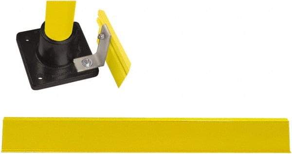 Hollaender - 4' Long x 4" High, Aluminum Toeboard - 4" Pipe, Includes Toeboard & Bag Hardware - Americas Industrial Supply