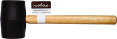 Paramount - 2 Lb Head Rubber Mallet - 15-13/32" OAL, Wood Handle - Americas Industrial Supply