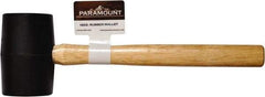 Paramount - 1 Lb Head Rubber Mallet - 12-15/16" OAL, Wood Handle - Americas Industrial Supply