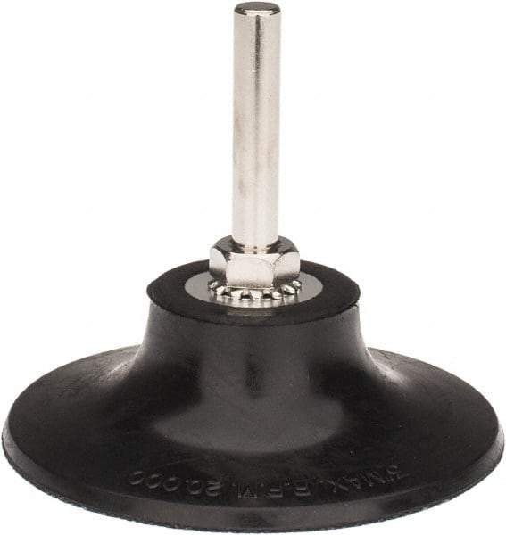 Tru-Maxx - 3" Diam Quick-Change Type R Disc Backing Pad - 1/4" Shank Diam, Soft Density, 20,000 RPM, Quick-Lok Compatible - Americas Industrial Supply