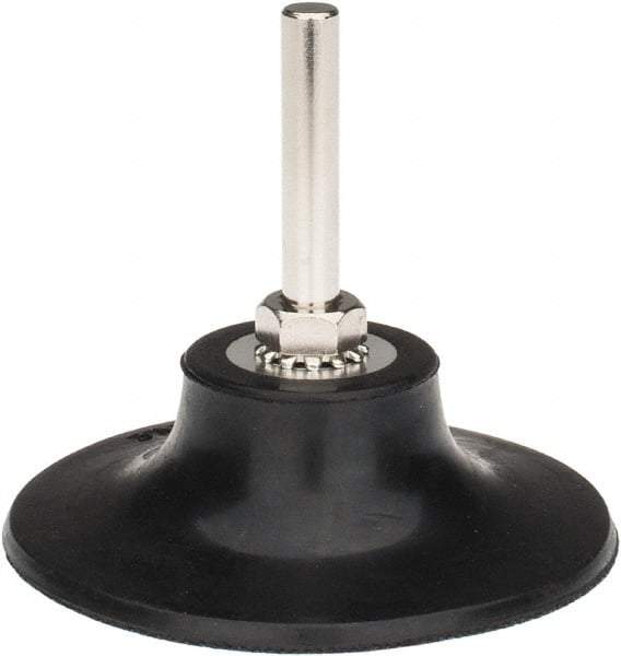 Tru-Maxx - 3" Diam Quick-Change Type R Disc Backing Pad - 1/4" Shank Diam, Medium Density, 20,000 RPM, Quick-Lok Compatible - Americas Industrial Supply
