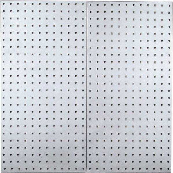 Triton - 18" Wide x 36" High Peg Board Storage Board - 2 Panels, Stainless Steel, Silver - Americas Industrial Supply