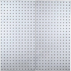 Triton - 18" Wide x 36" High Peg Board Storage Board - 2 Panels, Stainless Steel, Silver - Americas Industrial Supply