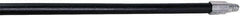 Rubbermaid - 60 x 1-1/16" Wood Handle for Push Brooms - Threaded Connection, Black - Americas Industrial Supply