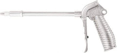 Value Collection - 230 Max psi Adjustable Safety Nozzle Adjustable Air Blow Gun - 1/4 NPT Inlet, 12" Tube Length, Chrome Plated Aluminum - Americas Industrial Supply