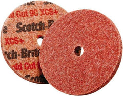 3M - 3" Diam, 1/2" Face Width, 0.37" Center Hole, Extra Coarse Grade, Ceramic Deburring Wheel - Unitized, Hard Density 9 Grade, 15,100 RPM - Americas Industrial Supply