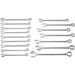 Wright Tool & Forge - 16 Pc, 1-5/16 - 2-1/2", 12-Point Combination Wrench Set - Exact Industrial Supply