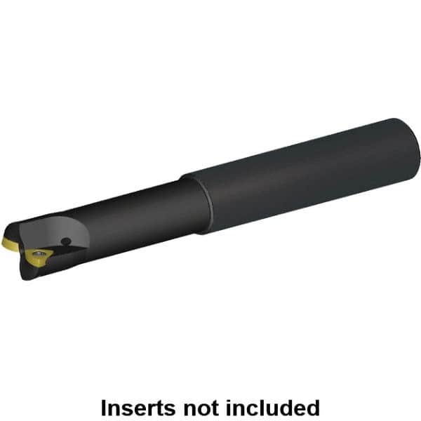 Kennametal - 20mm Cut Diam, 0.04" Max Depth, 20mm Shank Diam, Cylindrical Shank Indexable High-Feed Helical End Mill - Screw Holding Method, WP..0302.. Insert, Through Coolant - Americas Industrial Supply