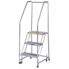 Ballymore - Rolling & Wall Mounted Ladders & Platforms Type: Rolling Style: Spring Loaded Rolling Safety Ladder - Americas Industrial Supply