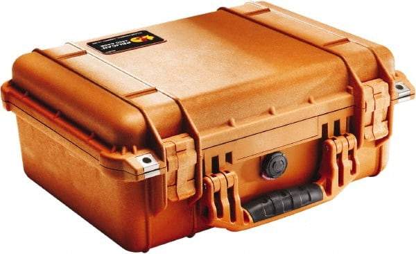 Pelican Products, Inc. - 13" Wide x 6-53/64" High, Clamshell Hard Case - Orange, Polyethylene - Americas Industrial Supply
