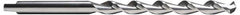 Cleveland - 15/32", 118° Point, Parabolic Flute, High Speed Steel Taper Length Drill Bit - Bright Finish, 4-3/4" Flute Length, 7-1/2" OAL, Series 2565 - Americas Industrial Supply