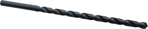 Cleveland - 1/2", 118° Point, Spiral Flute, High Speed Steel Taper Length Drill Bit - Oxide Finish, 9" Flute Length, 12" OAL, Series 950E - Americas Industrial Supply