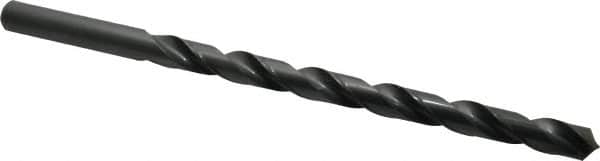 Cleveland - 21/32", 118° Point, Spiral Flute, High Speed Steel Taper Length Drill Bit - Oxide Finish, 9" Flute Length, 12" OAL, Series 950E - Americas Industrial Supply